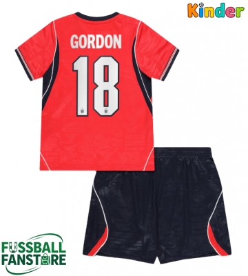England Anthony Gordon #18 Replik Auswärtstrikot Kinder WM 2026 Kurzarm (+ Kurze Hosen)